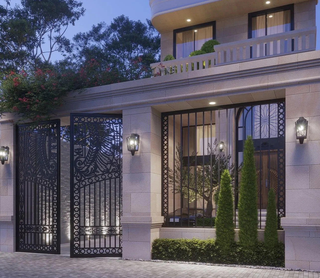 Không gian nội thất bán cổ điển Villa 168 Kim Spa Quận 2
