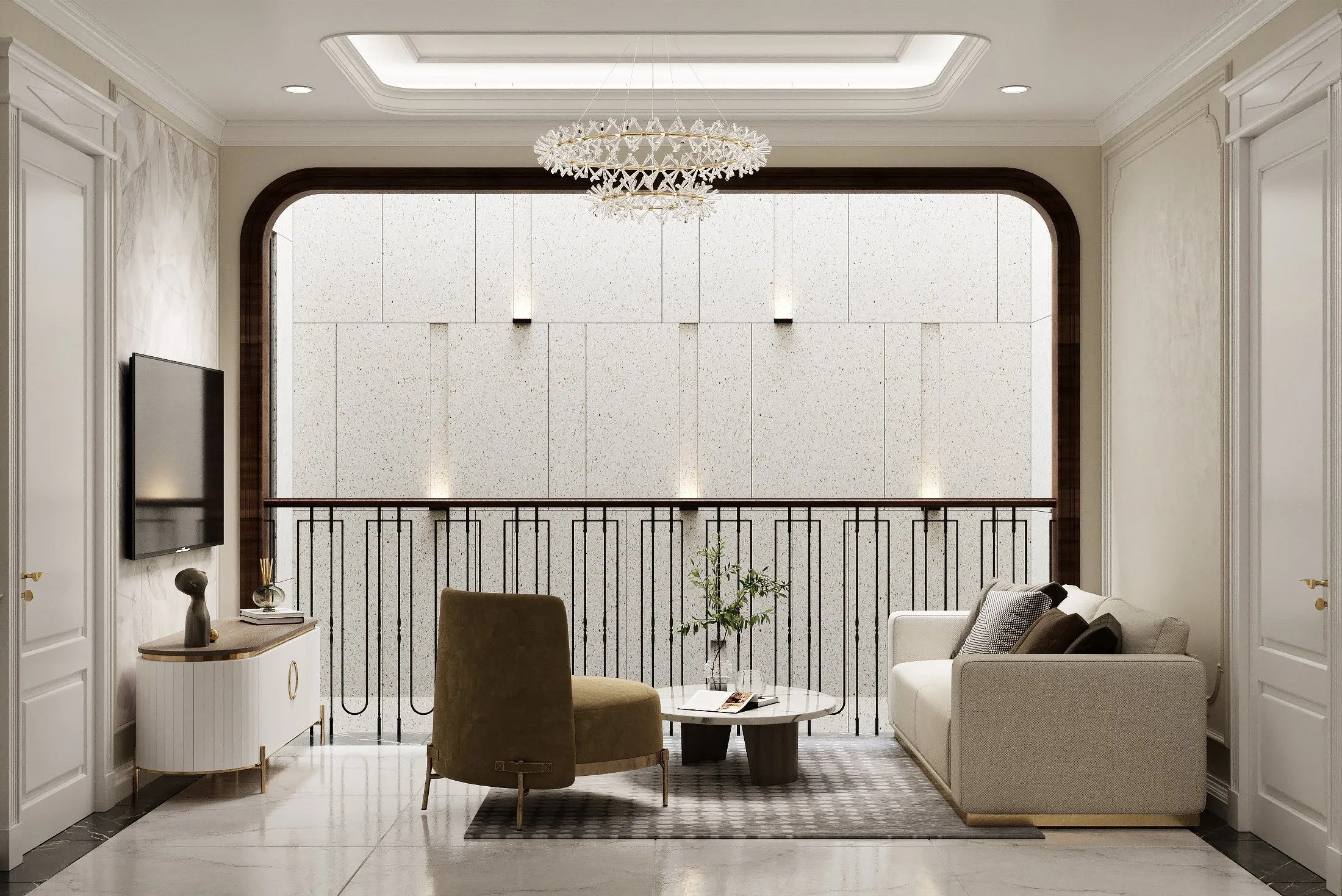 Khu sinh hoạt chung biệt thự M12 tại KDC Thủ Thiêm Villa do Navycons thiết kế thi công trọn gói